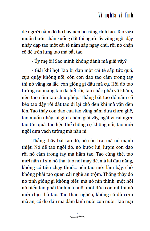 vì nghĩa vì tình