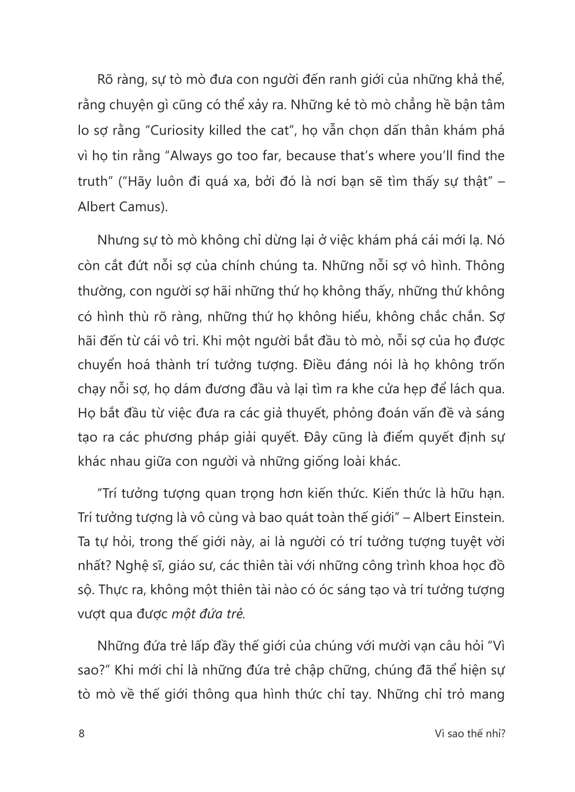 vì sao thế nhỉ? - một đứa trẻ đang tìm đường về nguồn