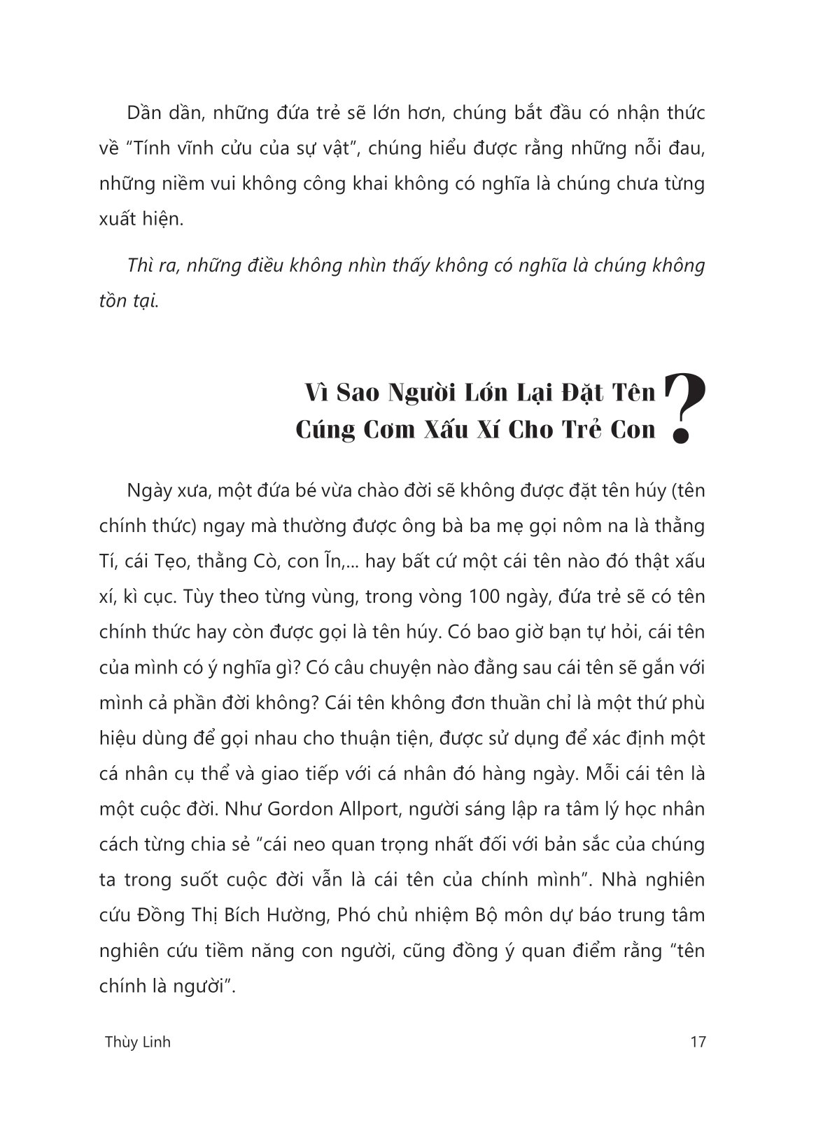 vì sao thế nhỉ? - một đứa trẻ đang tìm đường về nguồn
