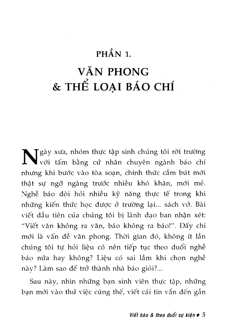 viết báo và theo đuổi sự kiện (tái bản)