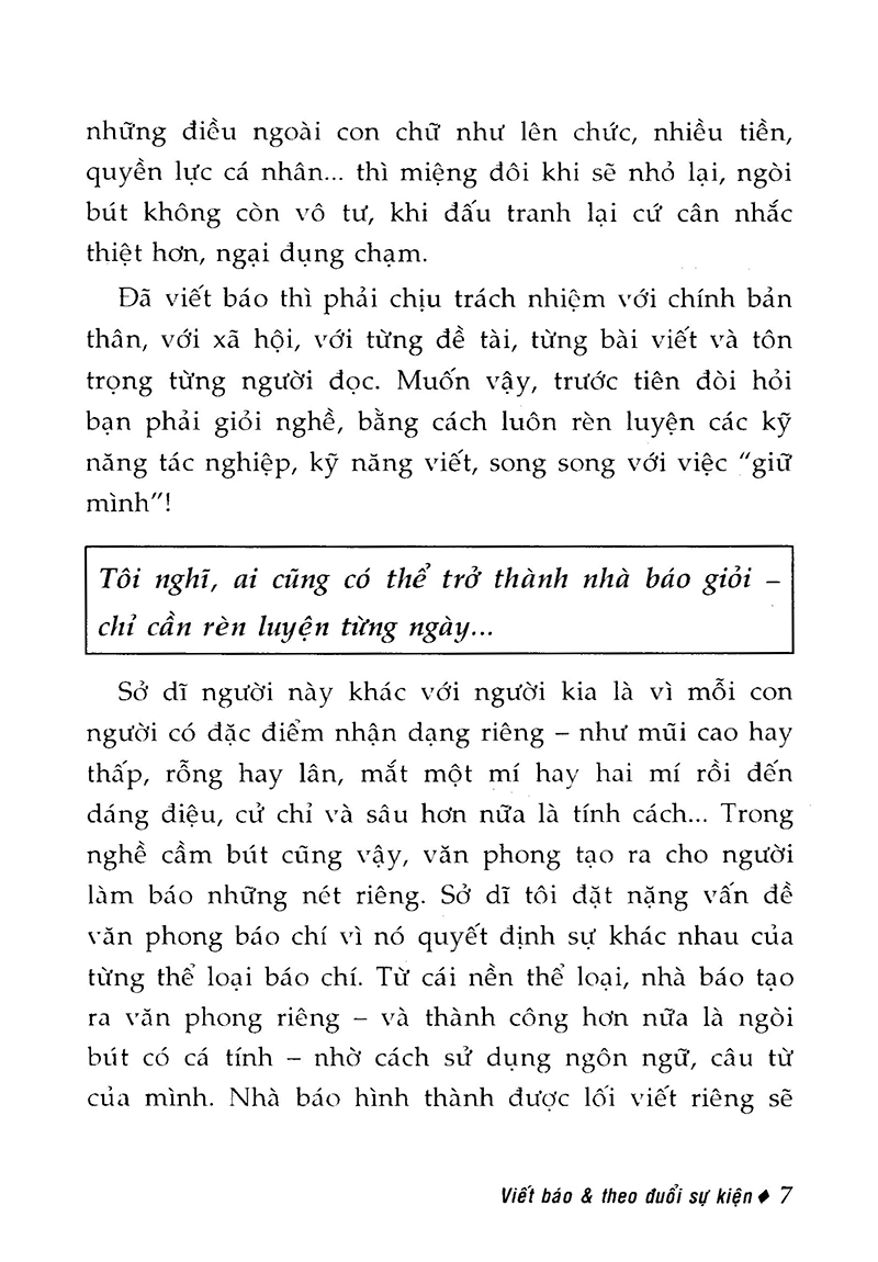 viết báo và theo đuổi sự kiện (tái bản)