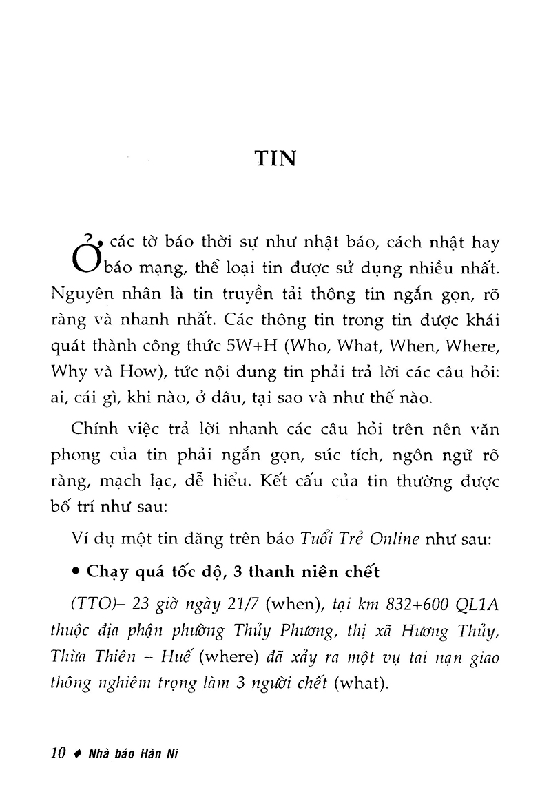 viết báo và theo đuổi sự kiện (tái bản)