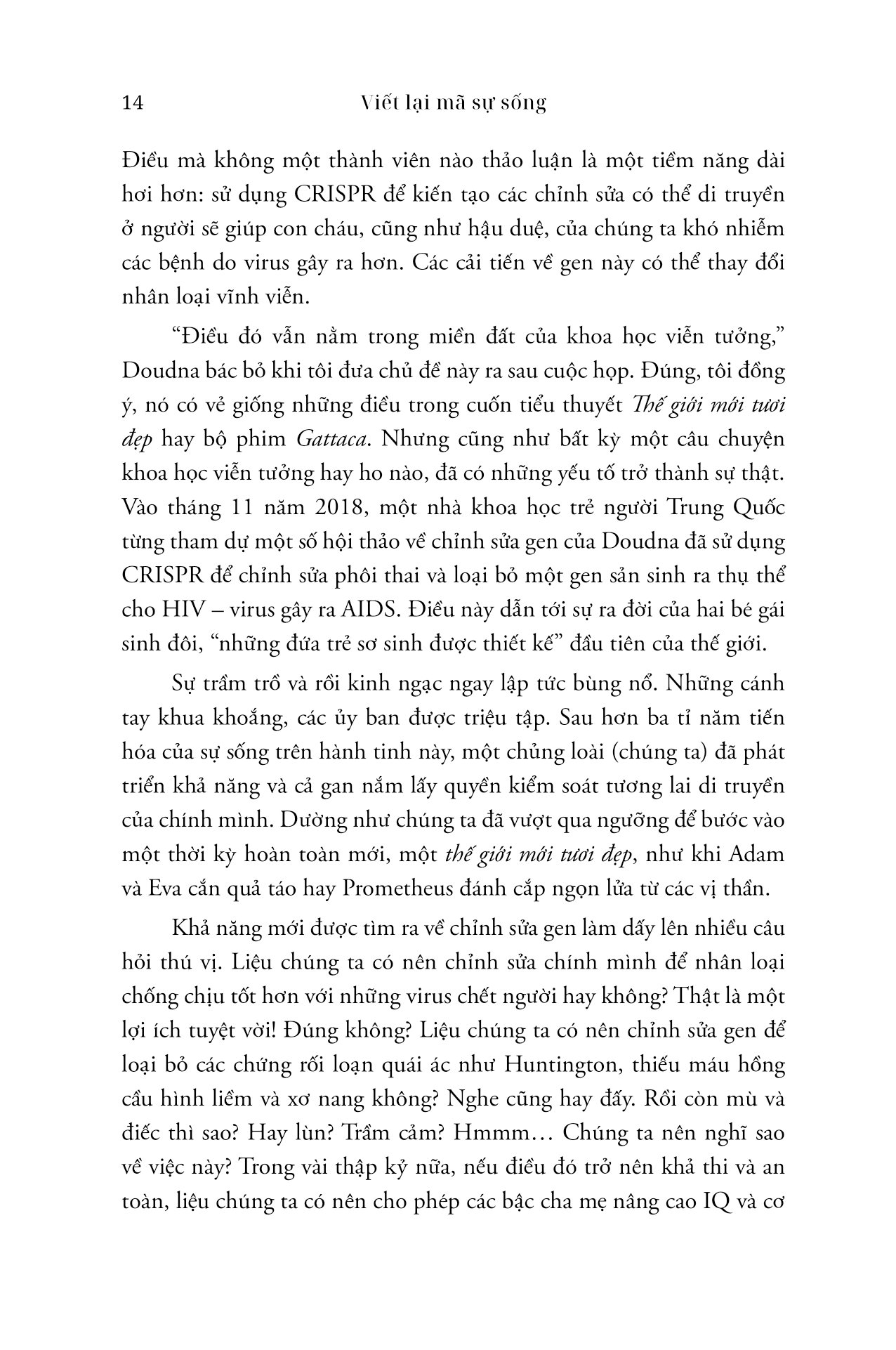 viết lại mã sự sống