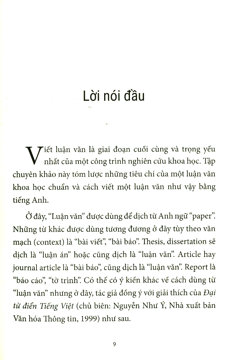 viết luận văn khoa học bằng tiếng anh - writing a scientific paper in english