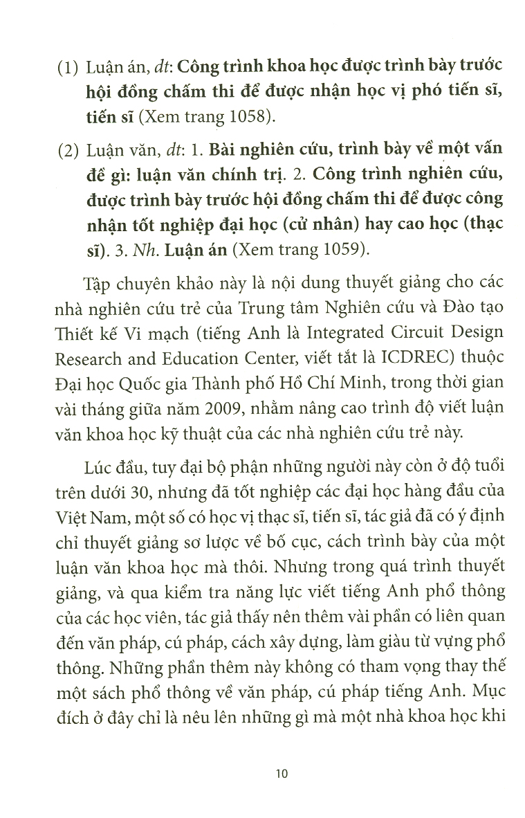 viết luận văn khoa học bằng tiếng anh - writing a scientific paper in english