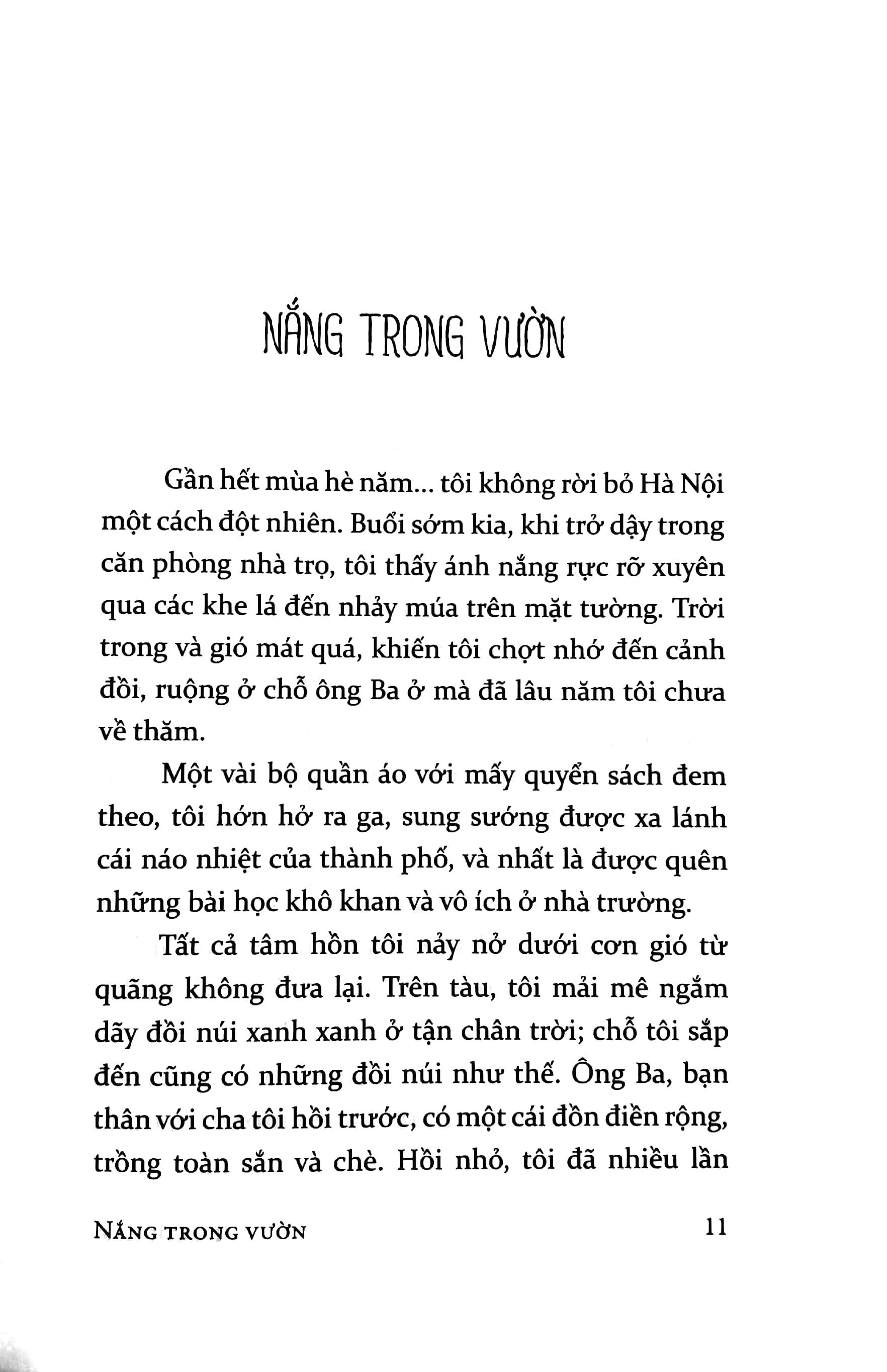 việt nam danh tác - nắng trong vườn (tái bản 2023)