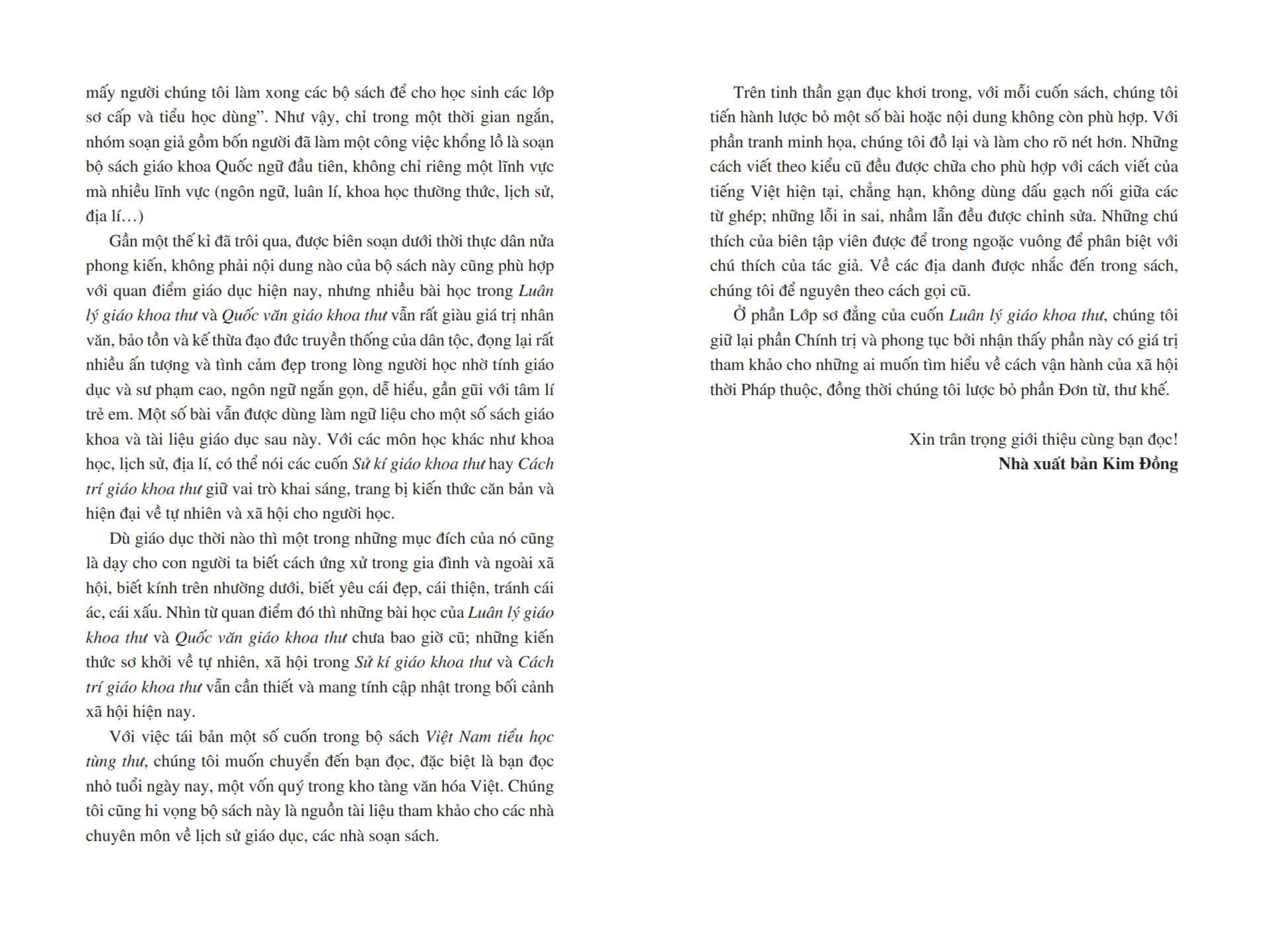 Viet Nam Tieu Hoc Tung Thu - Luan Ly Giao Khoa Thu (Tai Ban 2025)