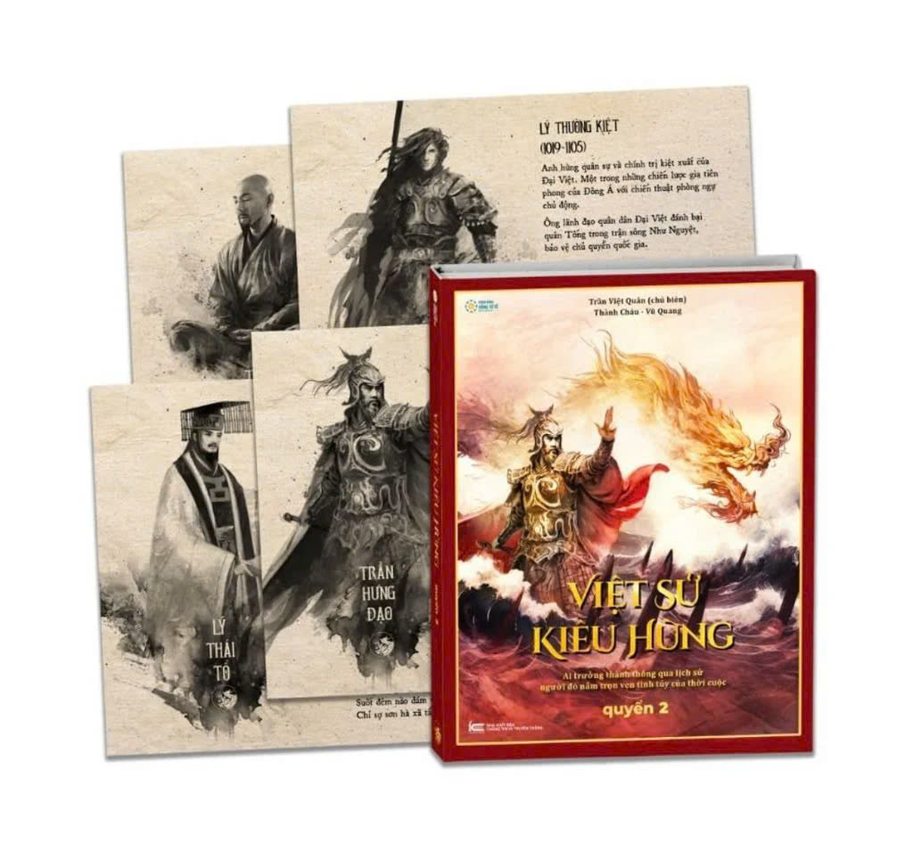 việt sử kiêu hùng - quyển 2 - bìa cứng - tặng kèm bộ 4 tranh vĩ nhân việt nam