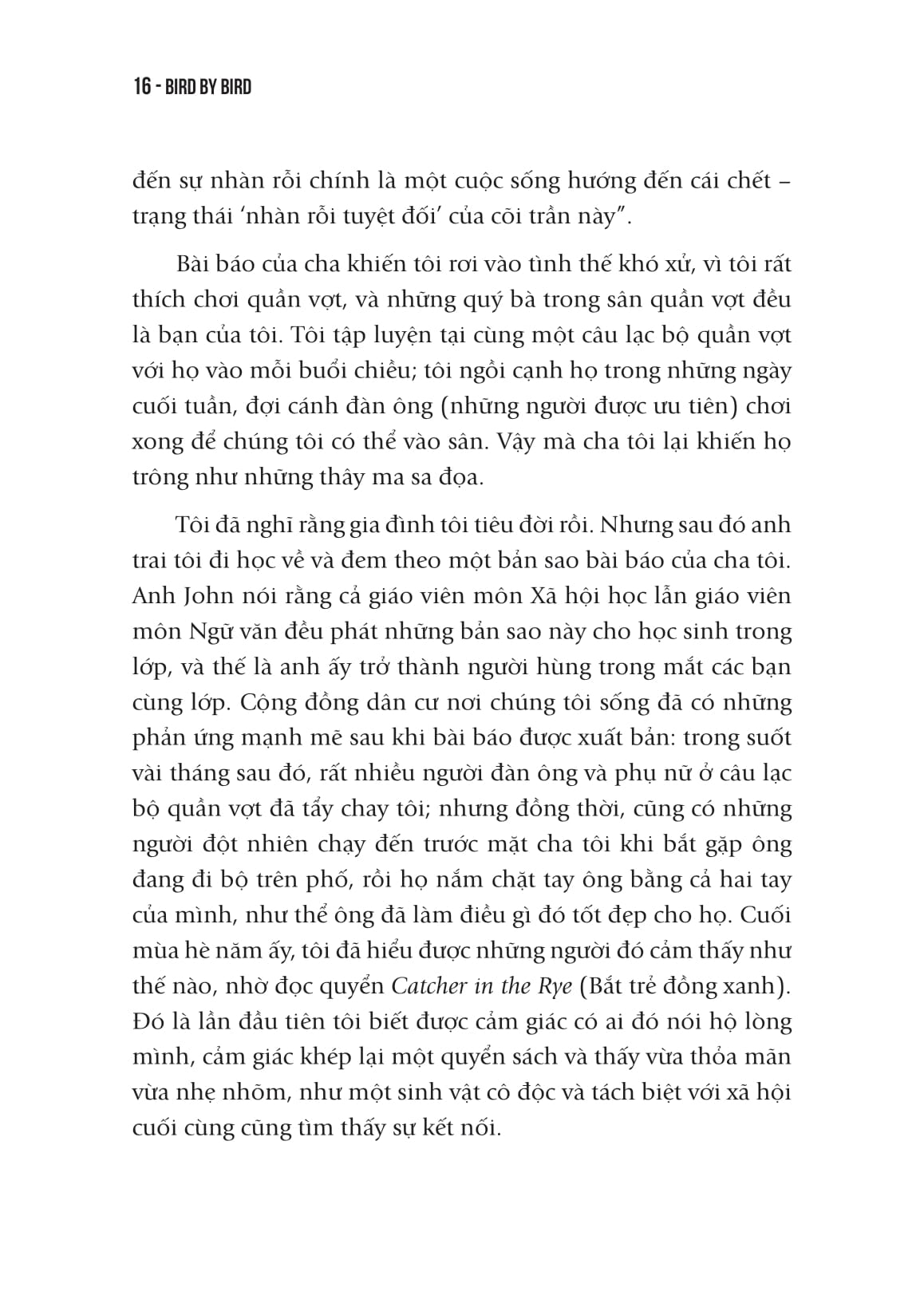 Viet Va Song - Bird By Bird - Nhung Chia Se Thiet Thuc Ve Cach Viet Va Cach Song