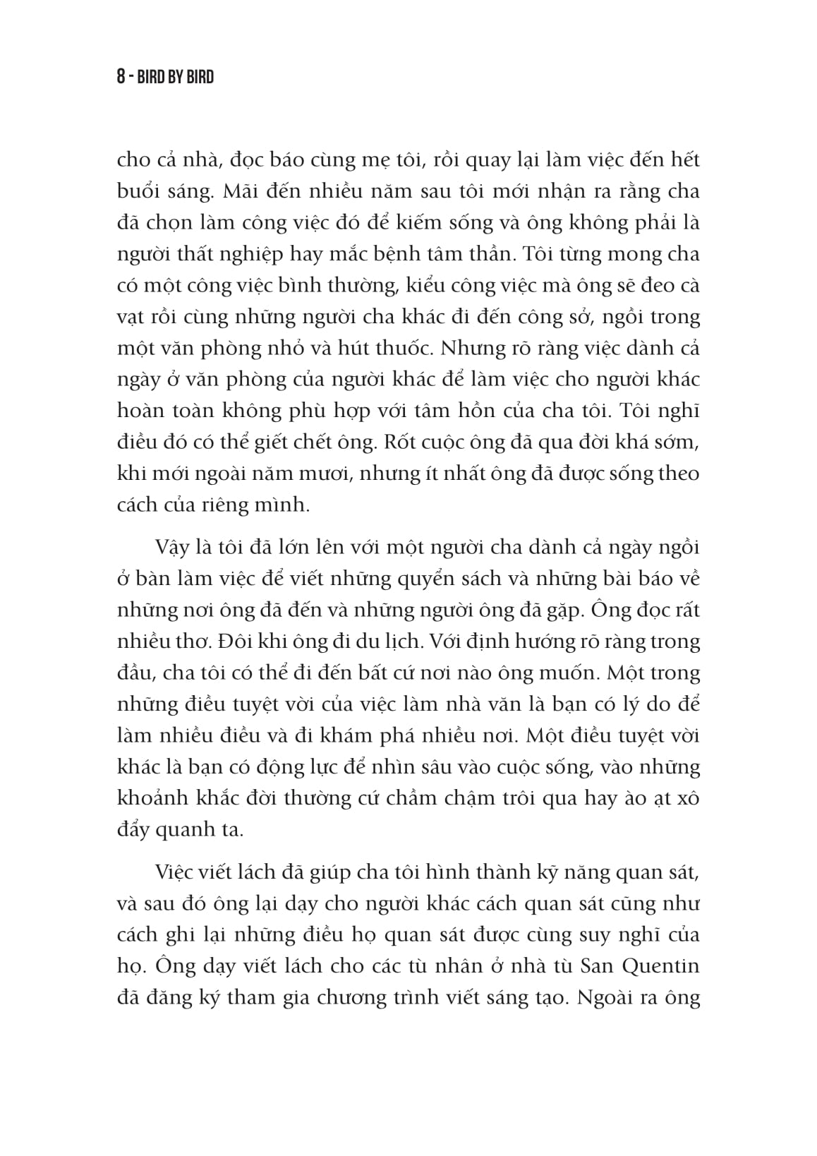 Viet Va Song - Bird By Bird - Nhung Chia Se Thiet Thuc Ve Cach Viet Va Cach Song