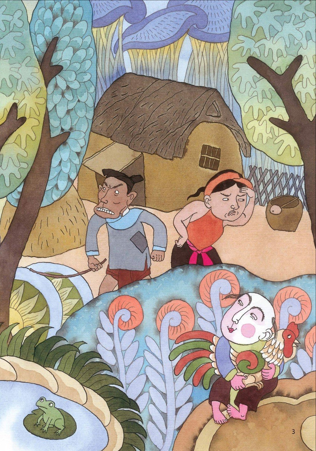 vietnamese folklore - the story of a man in the moon - sự tích chú cuội cung trăng