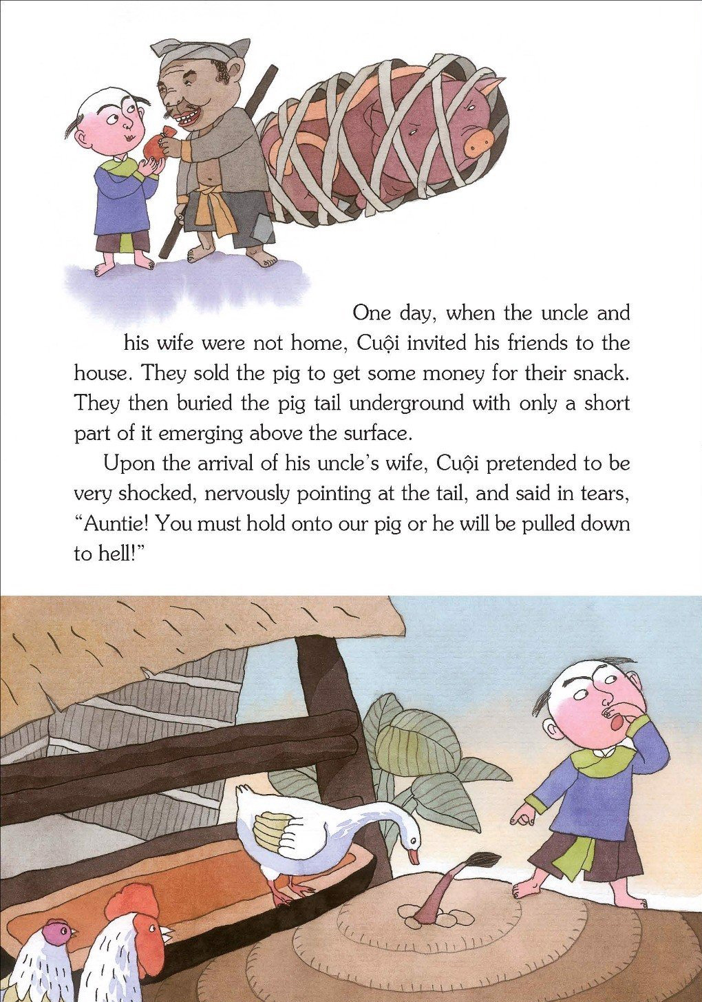 vietnamese folklore - the story of a man in the moon - sự tích chú cuội cung trăng