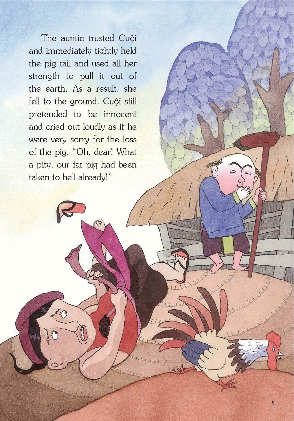 vietnamese folklore - the story of a man in the moon - sự tích chú cuội cung trăng