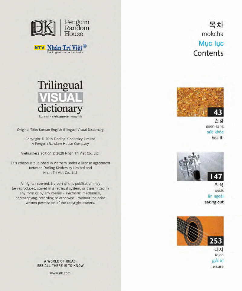 visual korean vietnamese english trilingual dictionary