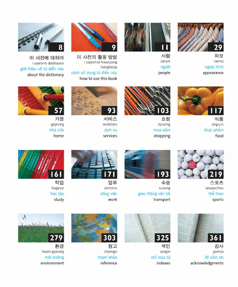 visual korean vietnamese english trilingual dictionary