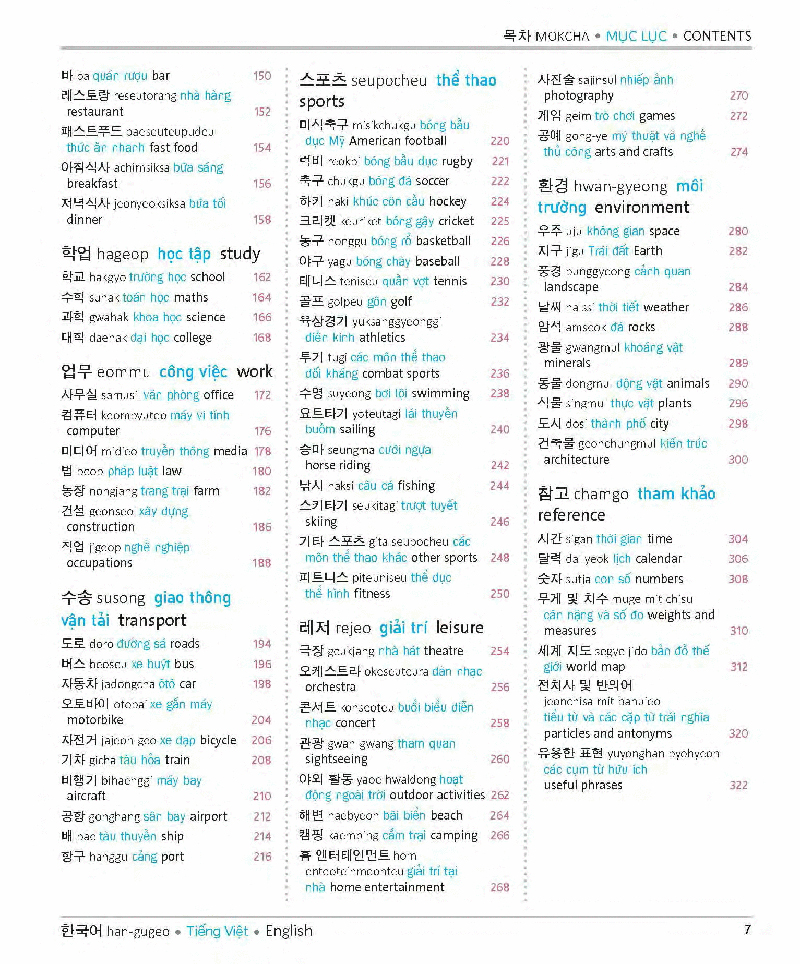 visual korean vietnamese english trilingual dictionary