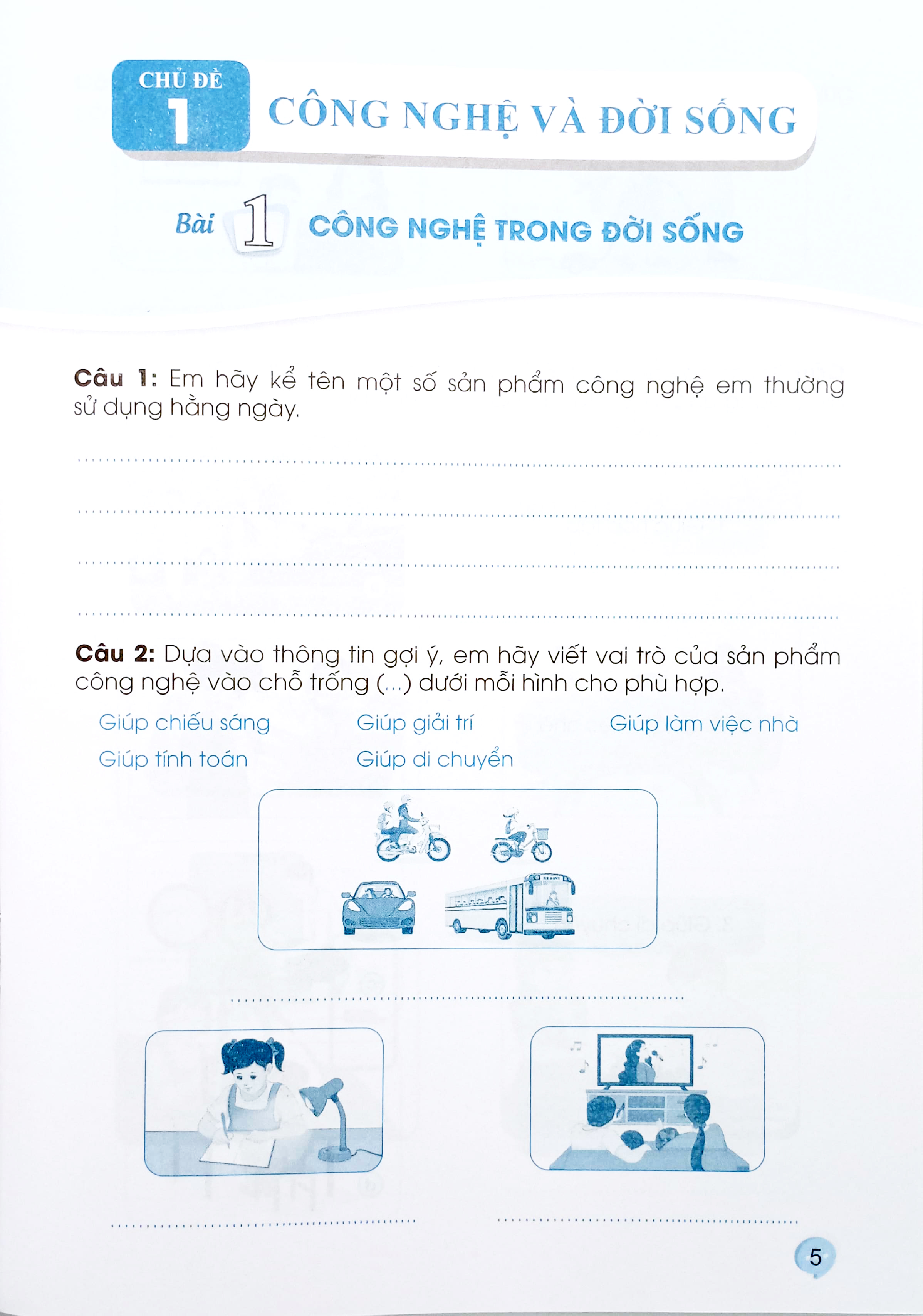 vở bài tập công nghệ 5 (cánh diều) (chuẩn)