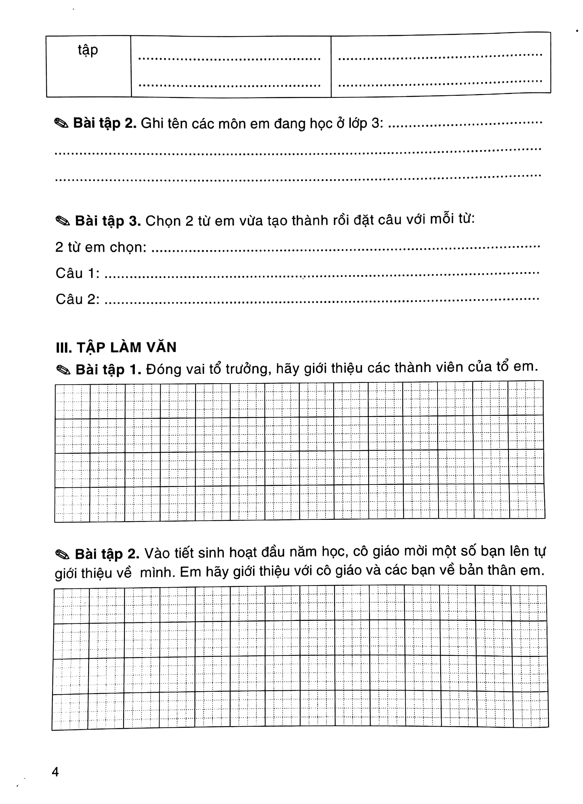 vở bài tập cuối tuần tiếng việt 3 (dùng kèm bộ sách chân trời sáng tạo)