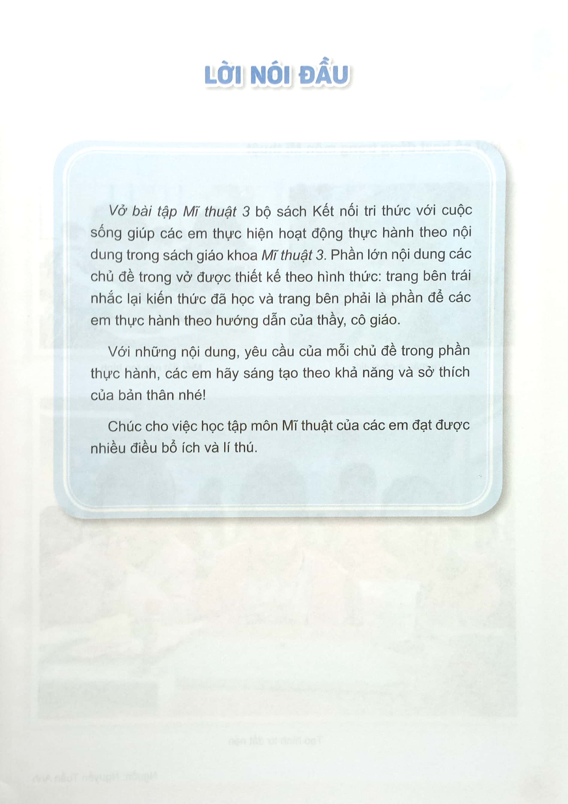 vở bài tập mĩ thuật 3 (kết nối) (chuẩn)