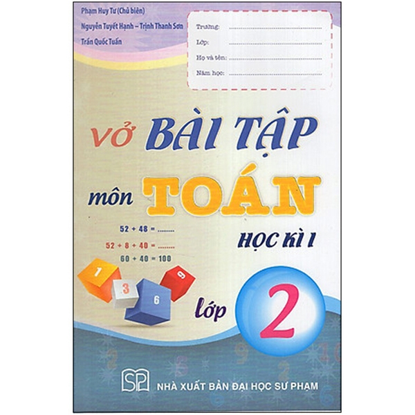 vở bài tập môn toán học kì 1 (lớp 2)