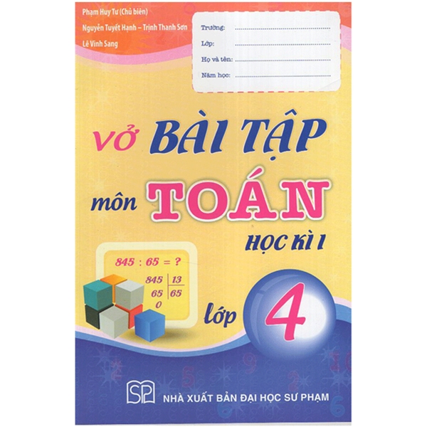 vở bài tập môn toán học kì 1 (lớp 4)