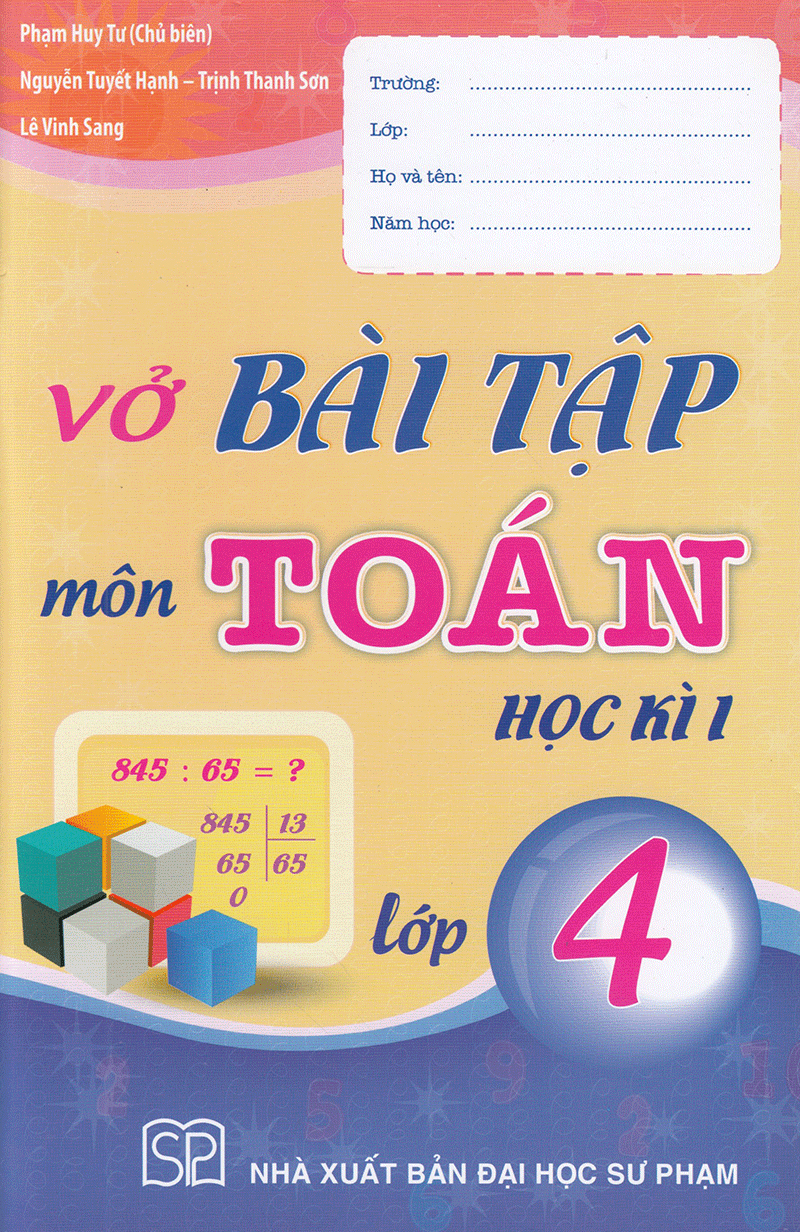 vở bài tập môn toán học kì 1 (lớp 4)