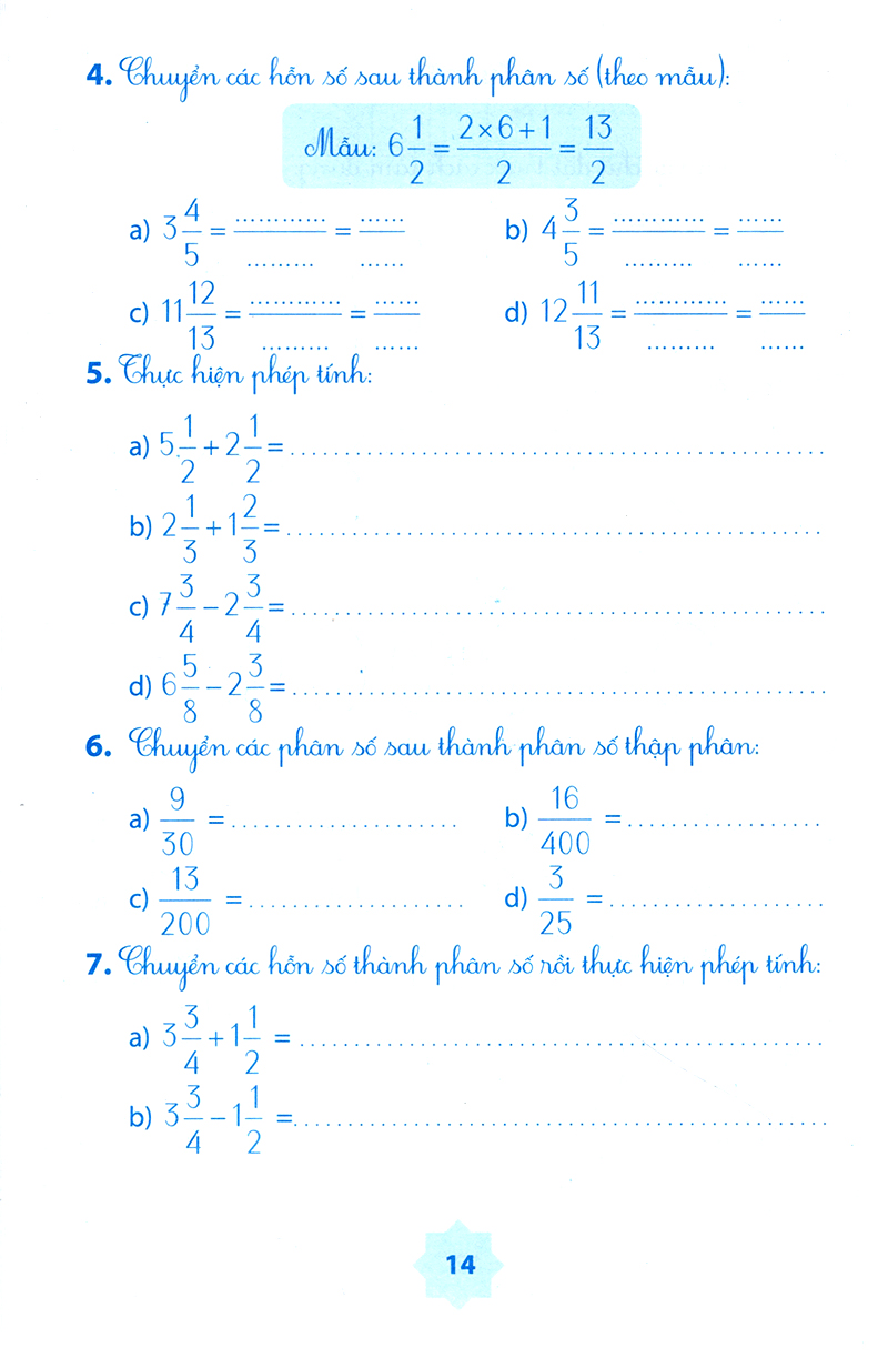 vở bài tập môn toán học kì 1 (lớp 5)