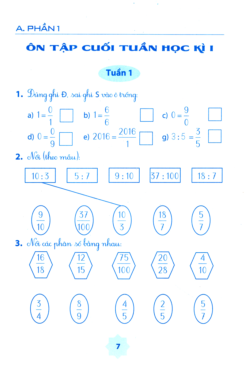 vở bài tập môn toán học kì 1 (lớp 5)