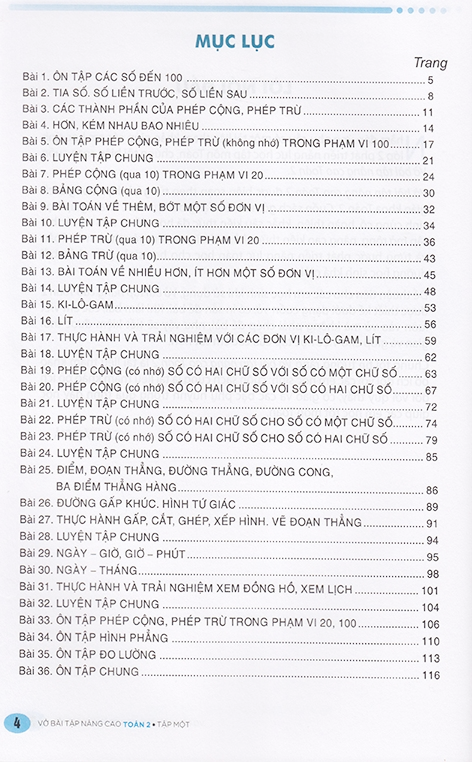 vở bài tập nâng cao toán 2 - tập 1 (kết nối)