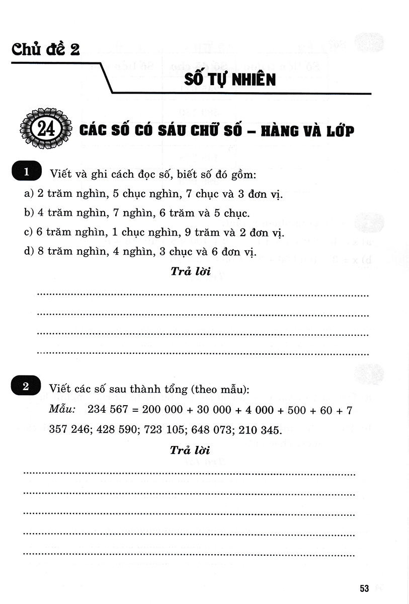 vở bài tập nâng cao toán 4 - tập 1 (bám sát sgk chân trời sáng tạo)