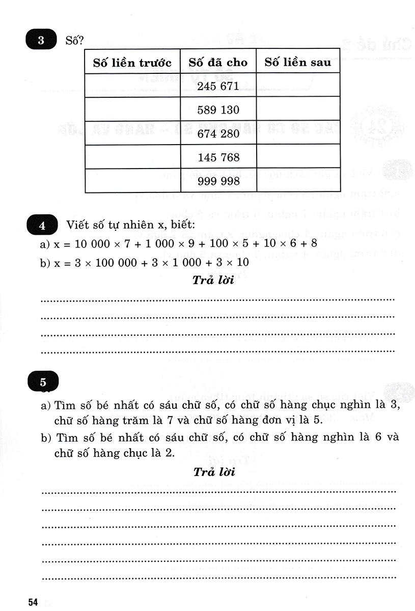 vở bài tập nâng cao toán 4 - tập 1 (bám sát sgk chân trời sáng tạo)