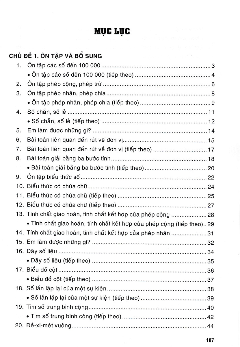 vở bài tập nâng cao toán 4 - tập 1 (bám sát sgk chân trời sáng tạo)