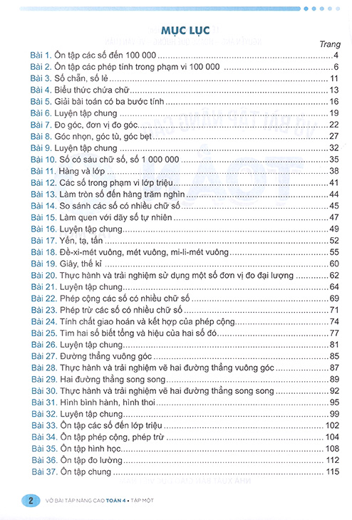 vở bài tập nâng cao toán 4 - tập 1 (kết nối)