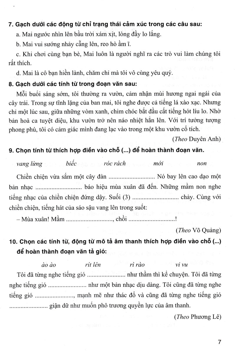 Vở Bài Tập Nâng Cao Từ Và Câu Lớp 5
