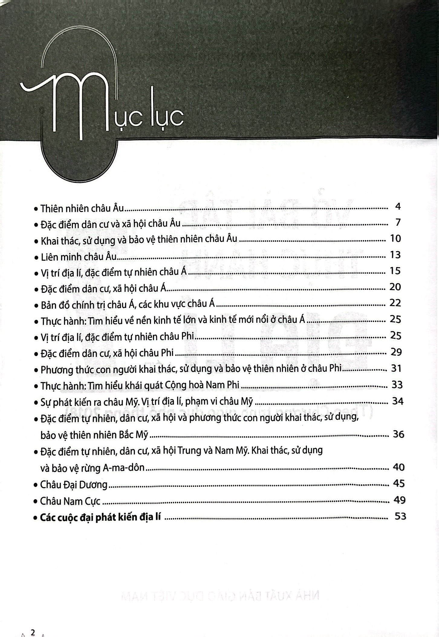 vở bài tập thực hành địa lí lớp 7 (theo chương trình giáo dục phổ thông 2018)