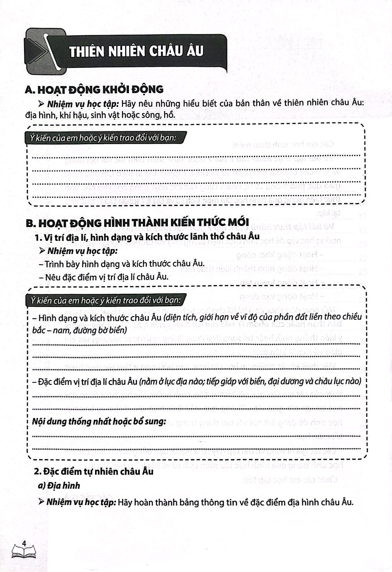 vở bài tập thực hành địa lí lớp 7 (theo chương trình giáo dục phổ thông 2018)