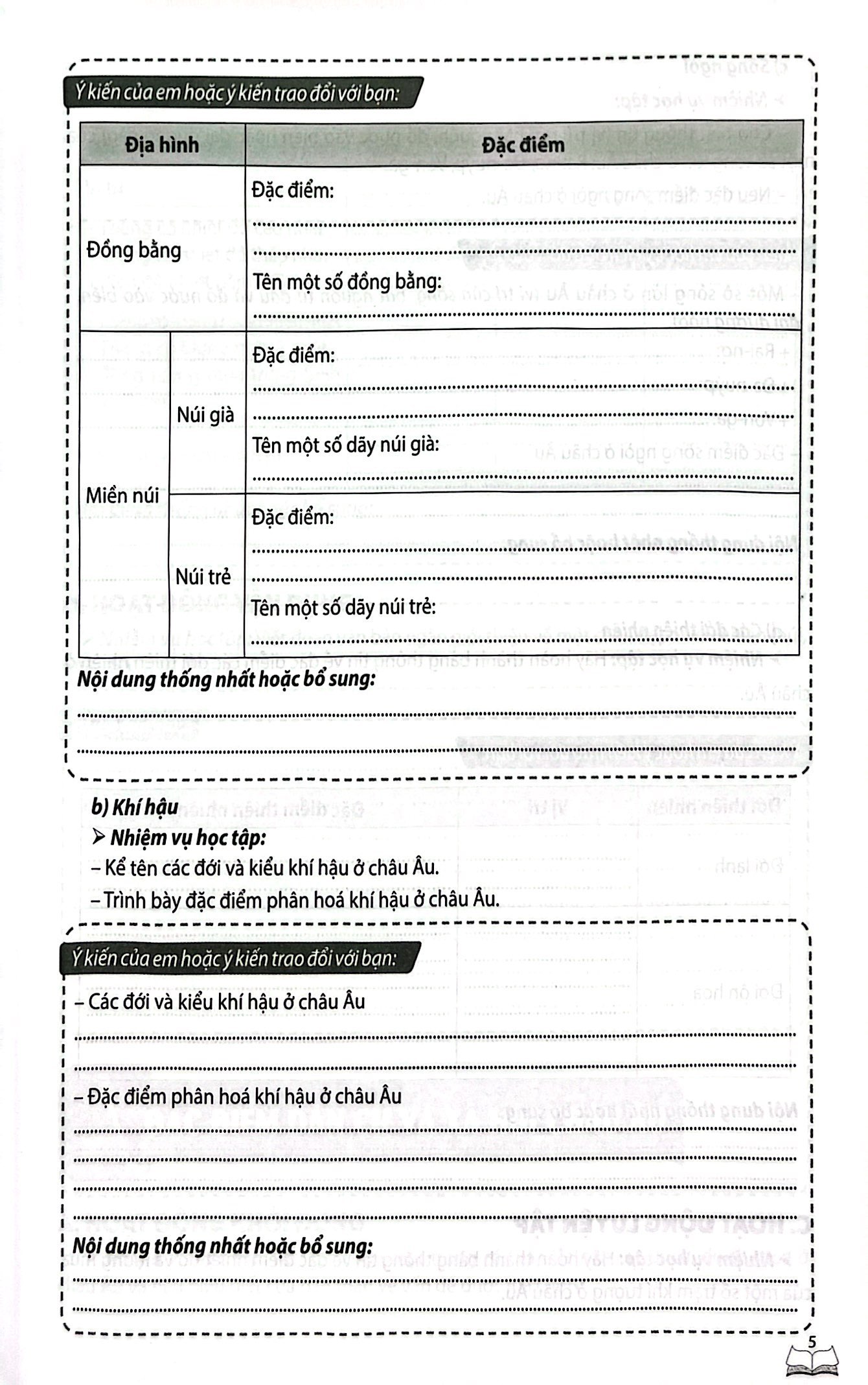 vở bài tập thực hành địa lí lớp 7 (theo chương trình giáo dục phổ thông 2018)