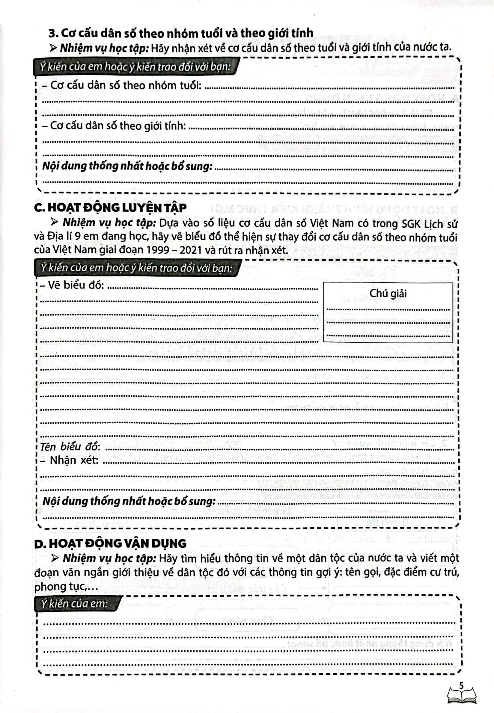 vở bài tập thực hành địa lí lớp 9 (theo chương trình giáo dục phổ thông 2018)