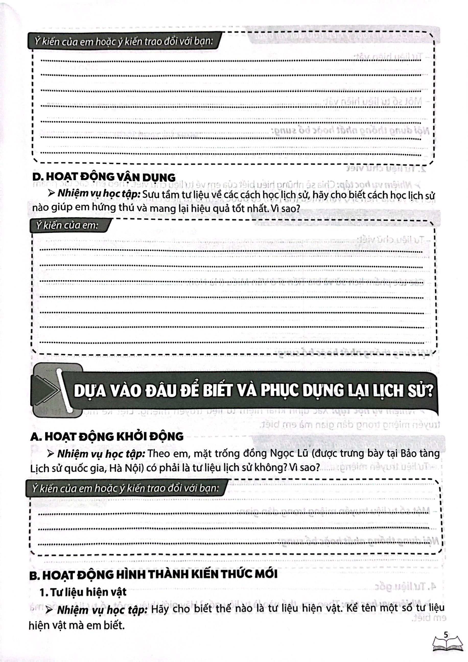 vở bài tập thực hành lịch sử lớp 6 (theo chương trình giáo dục phổ thông 2018)