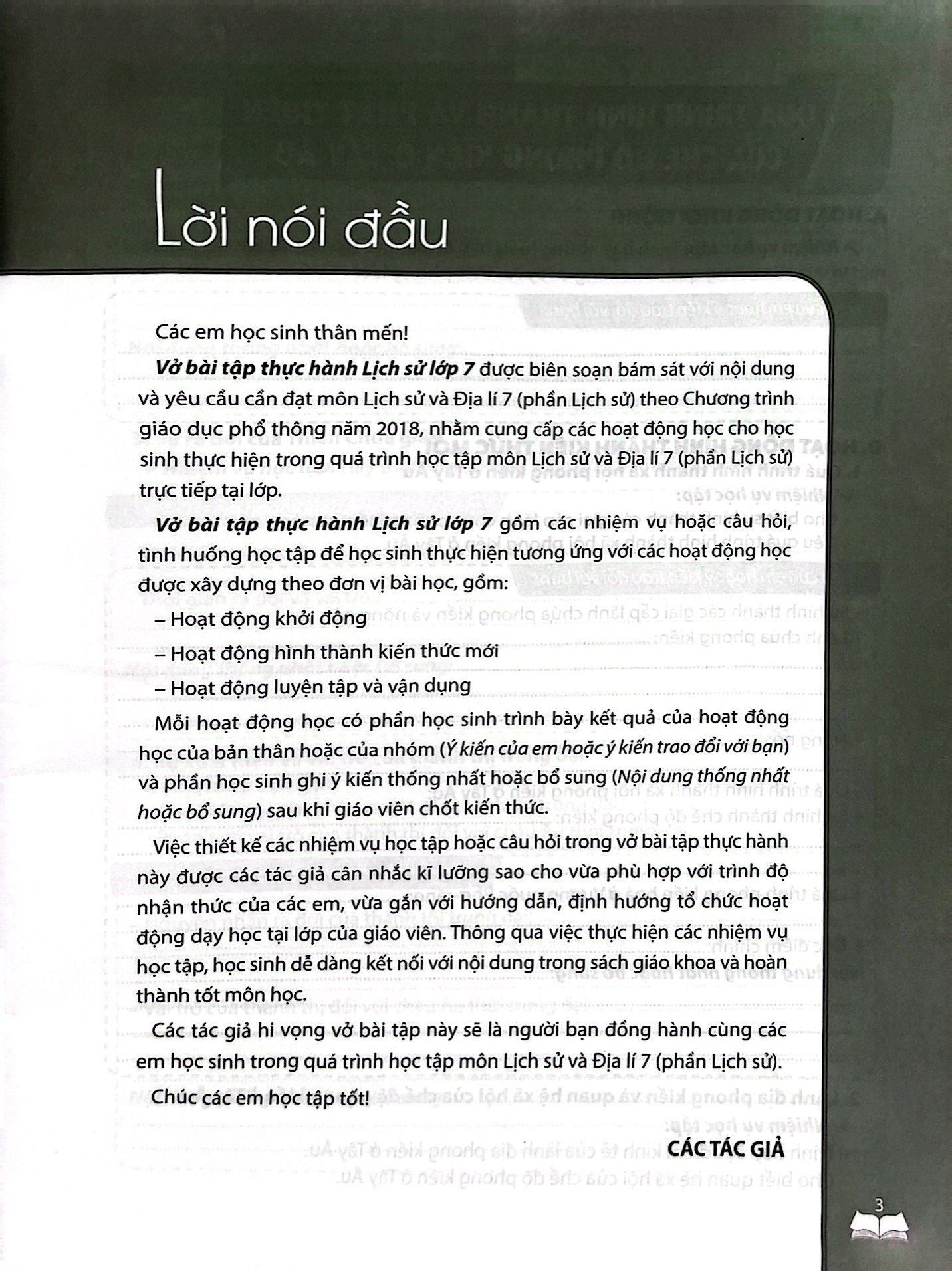 vở bài tập thực hành lịch sử lớp 7 (theo chương trình giáo dục phổ thông 2018)