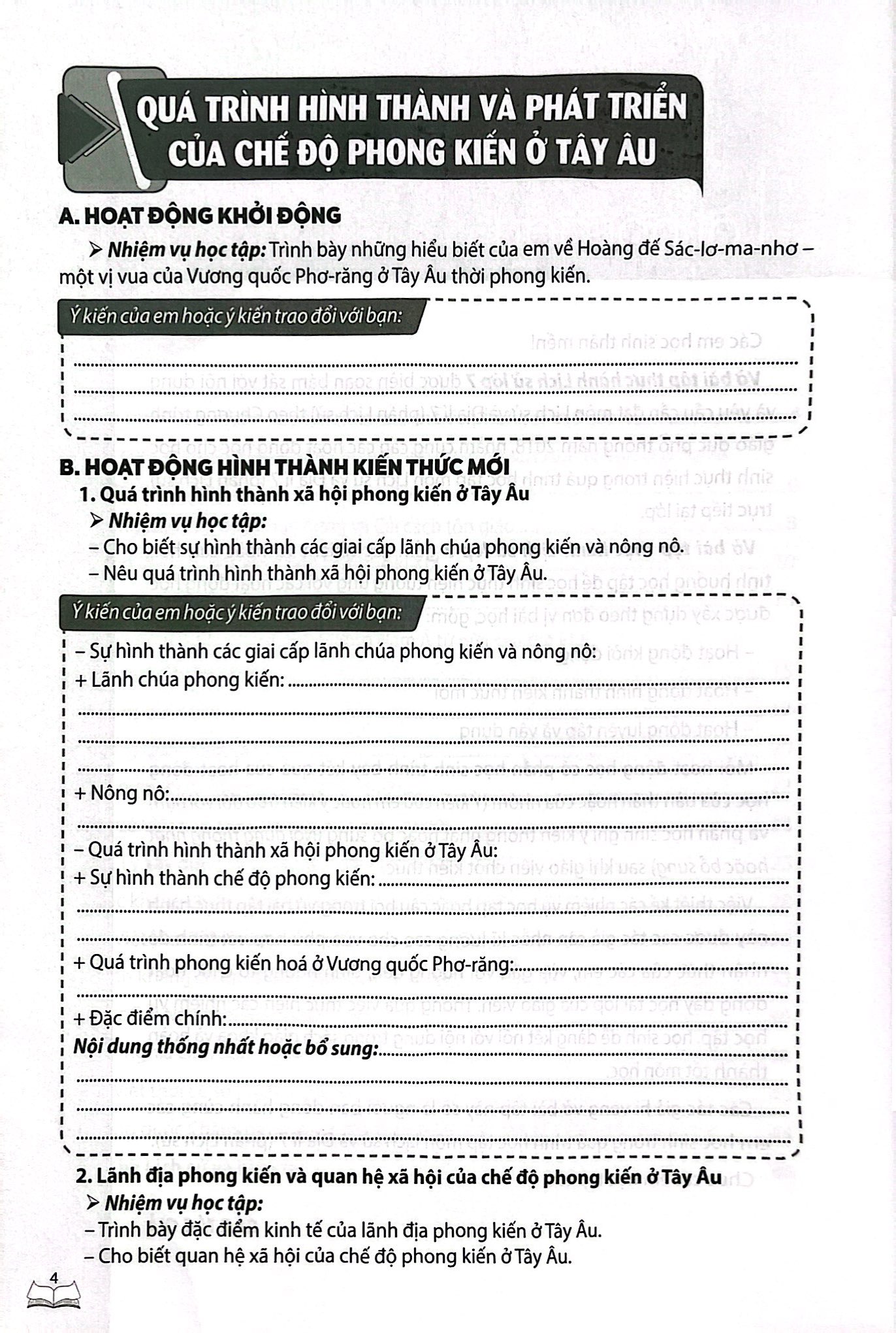 vở bài tập thực hành lịch sử lớp 7 (theo chương trình giáo dục phổ thông 2018)