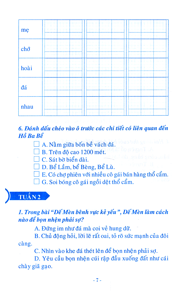 vở bài tập tiếng việt - lớp 4 (tập 1)