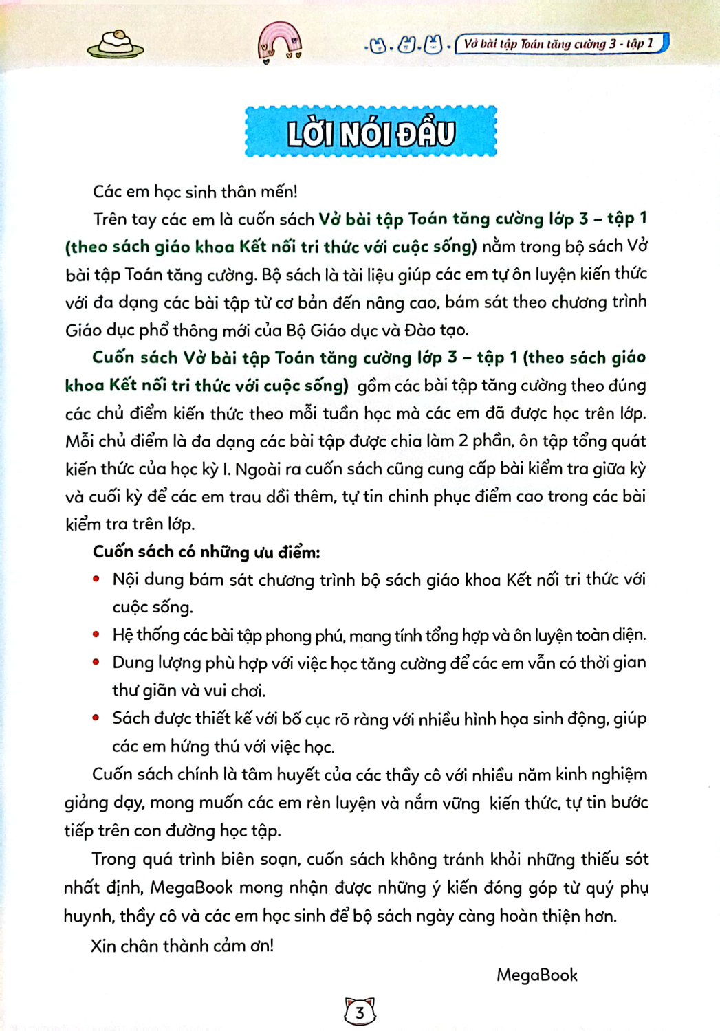vở bài tập toán tăng cường 3 - tập 1 (theo sách giáo khoa kết nối tri thức với cuộc sống)