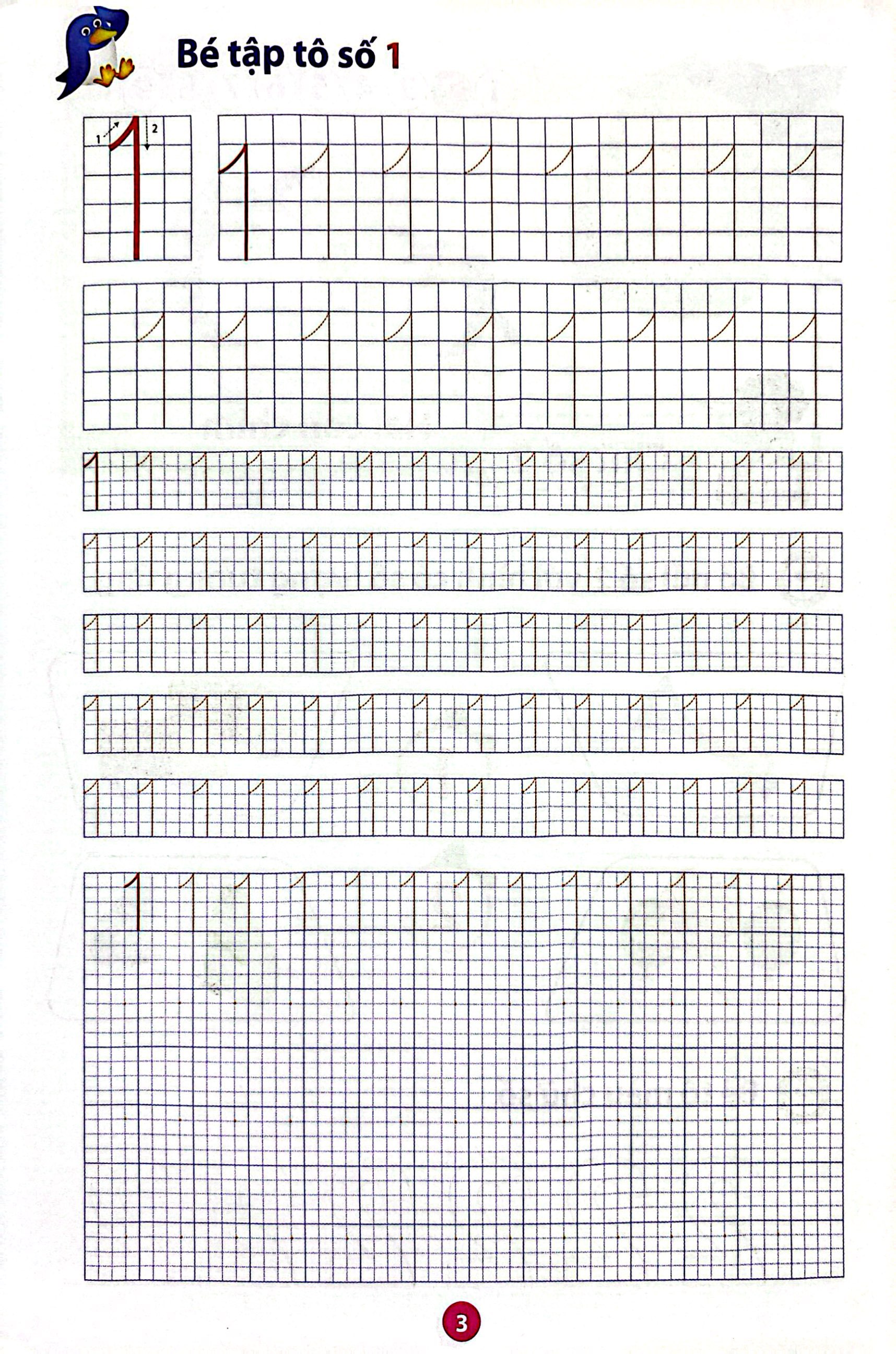 vở bé làm quen với chữ số (dành cho bé từ 5 - 6 tuổi) (tái bản)