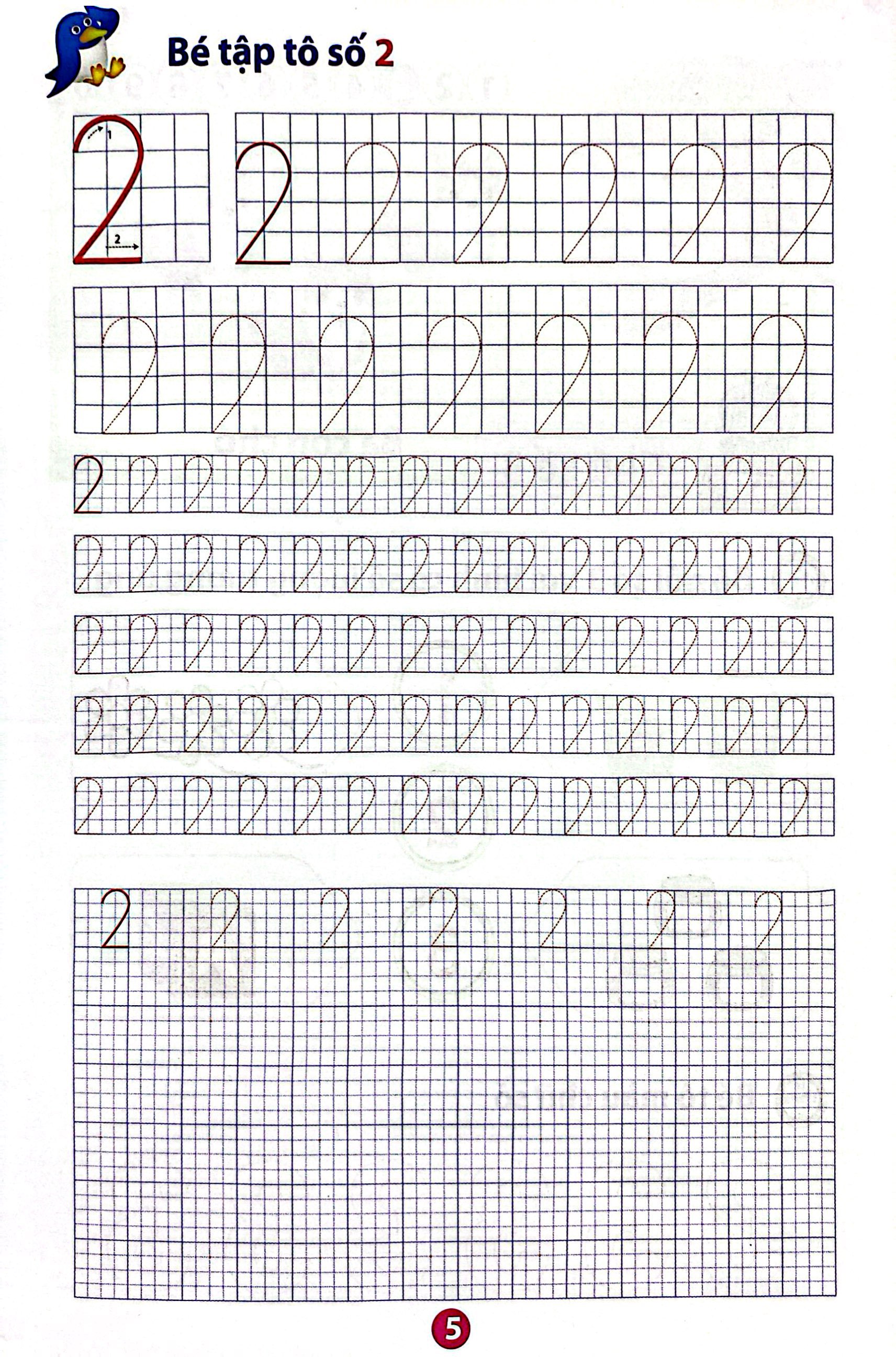 vở bé làm quen với chữ số (dành cho bé từ 5 - 6 tuổi) (tái bản)