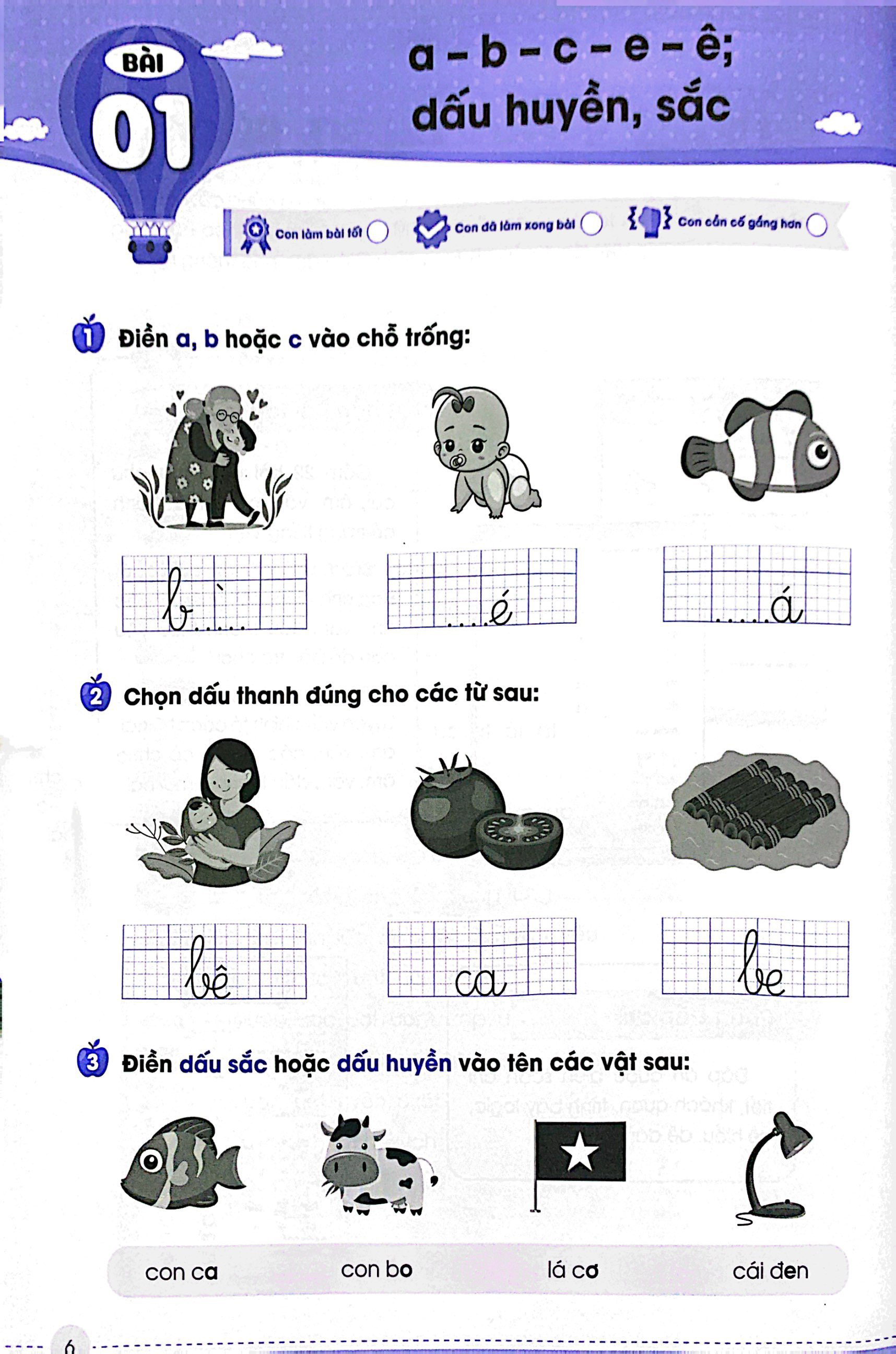 vở luyện viết chính tả lớp 1 - âm-vần-dấu thanh