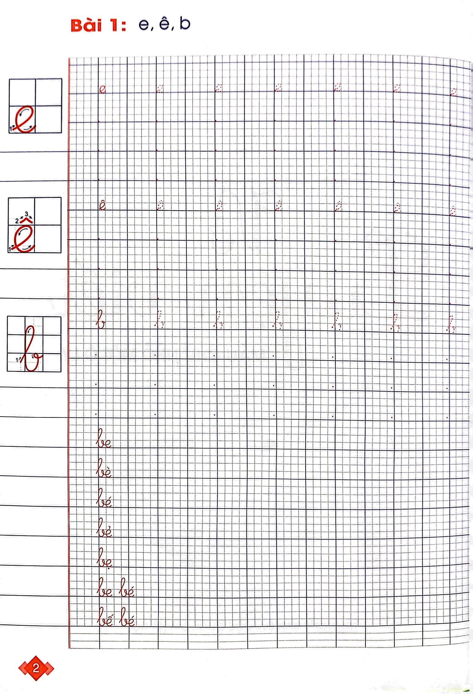 vở luyện viết mẫu chữ nhỏ một ô ly