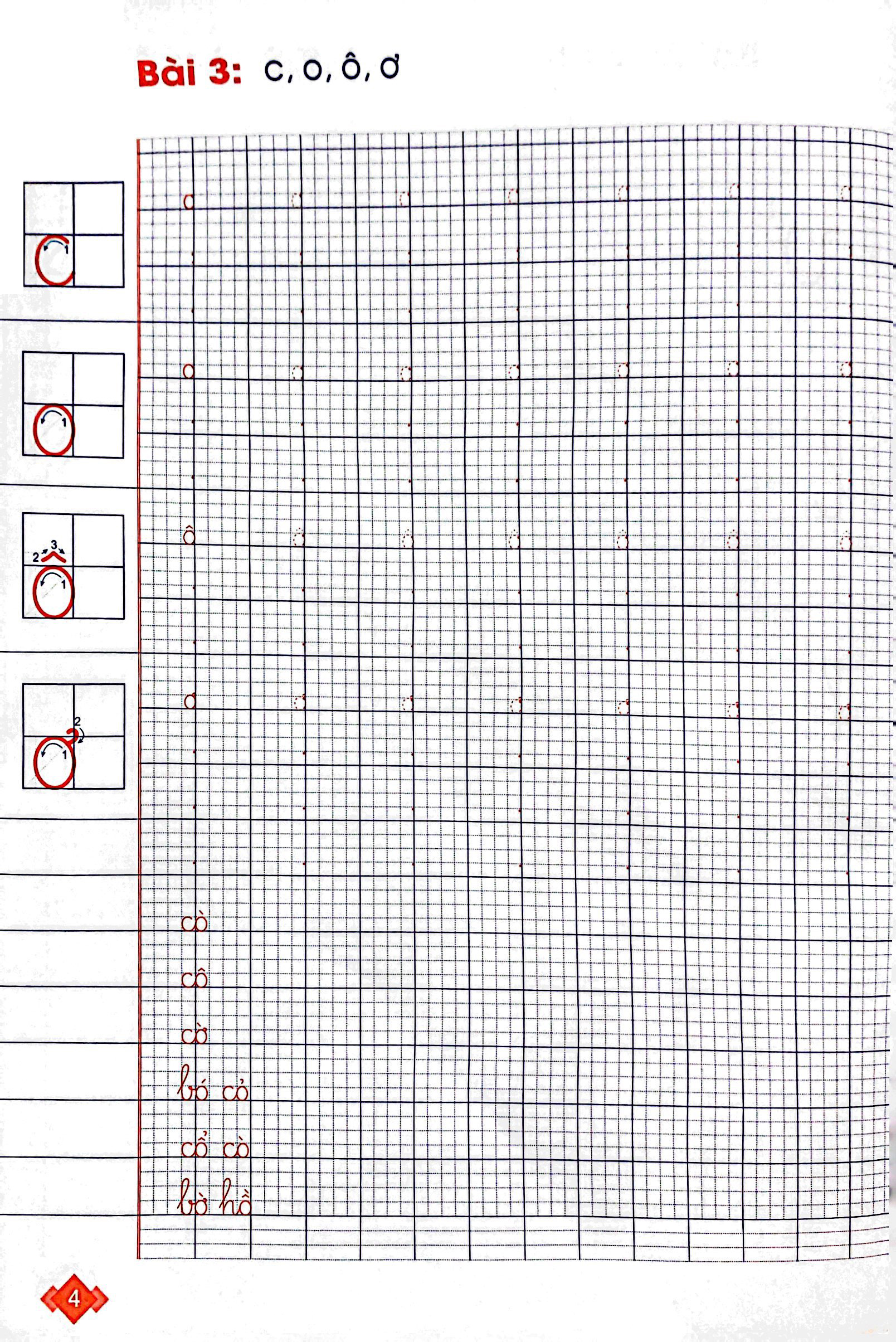 vở luyện viết mẫu chữ nhỏ một ô ly