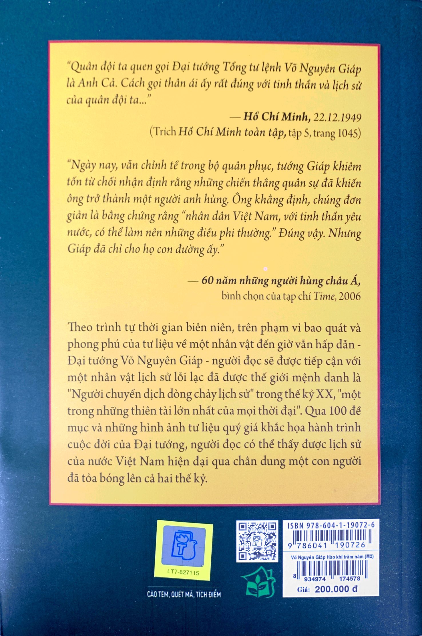 võ nguyên giáp - hào khí trăm năm (tái bản)