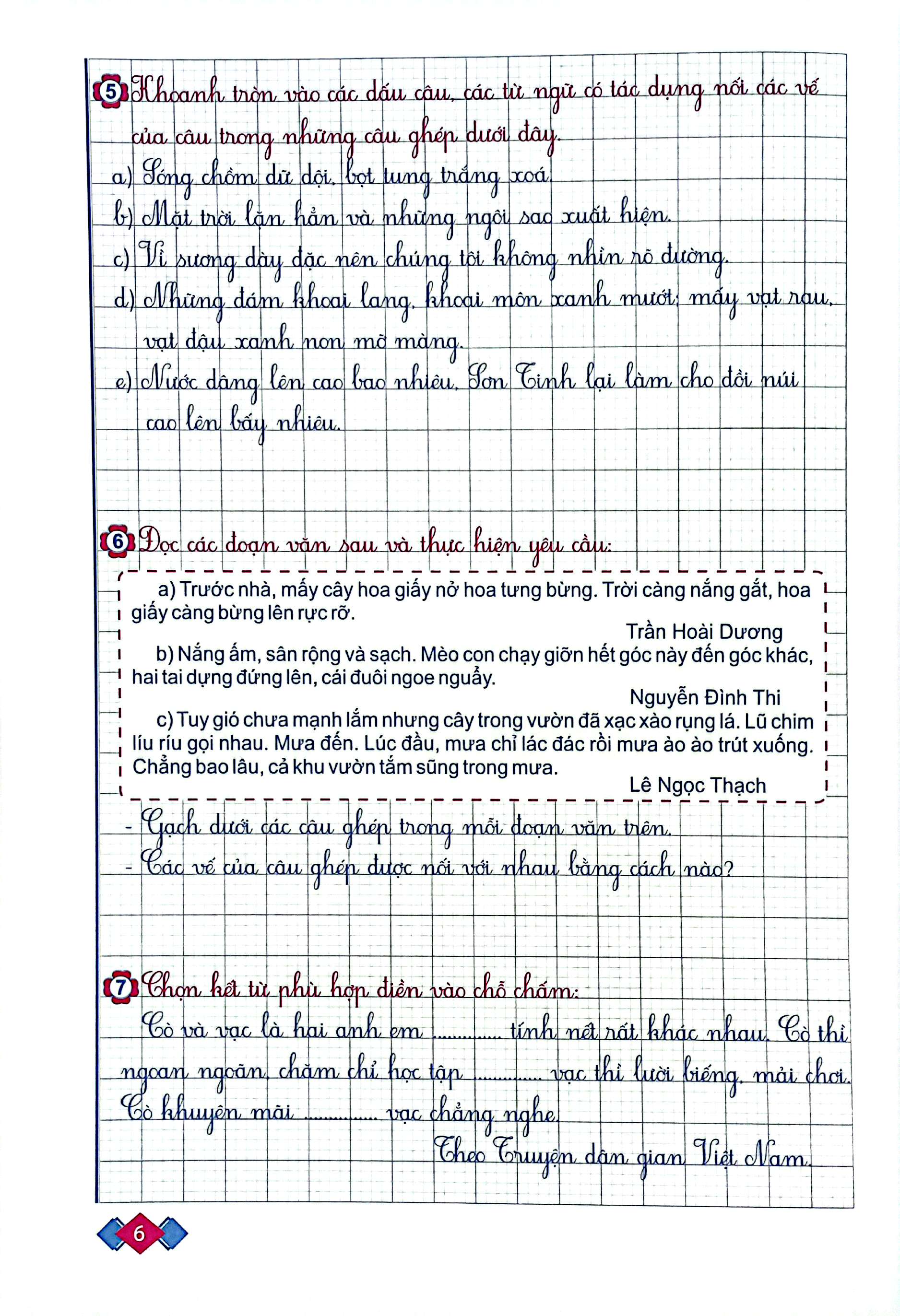 vở ô li bài tập tiếng việt lớp 5 - tập 2 (chân trời)